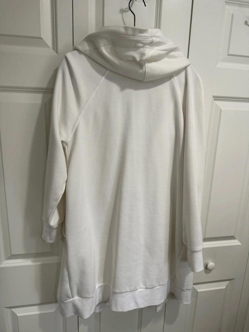 Fabletics Cream Hooded Open-Front Jacket - Picture 2 of 3